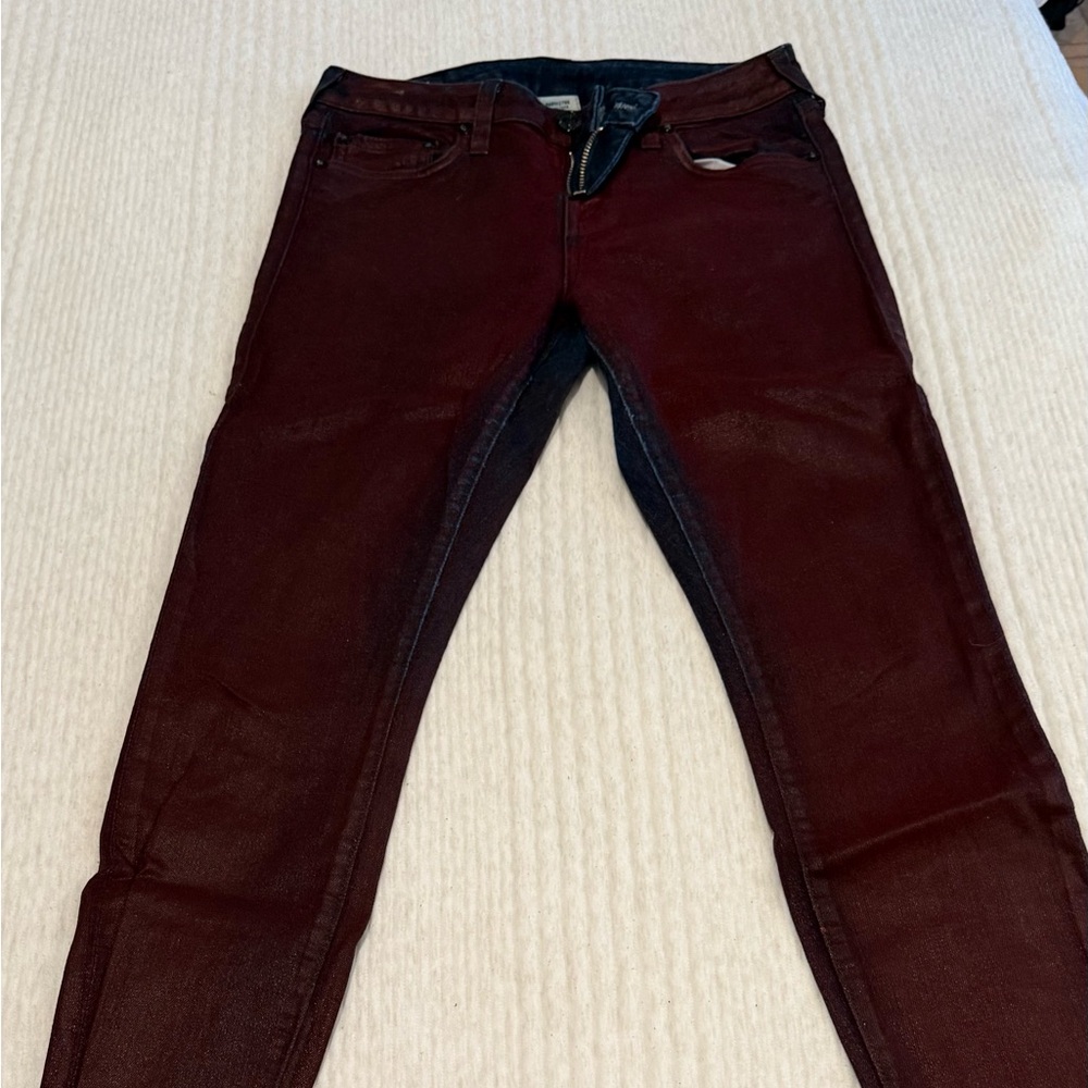 True Religion Women's Burgundy Skinny Jeans size 29